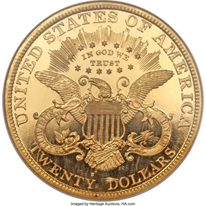 image for: 1898 $20 PR67 Ultra Cameo NGC. CAC....