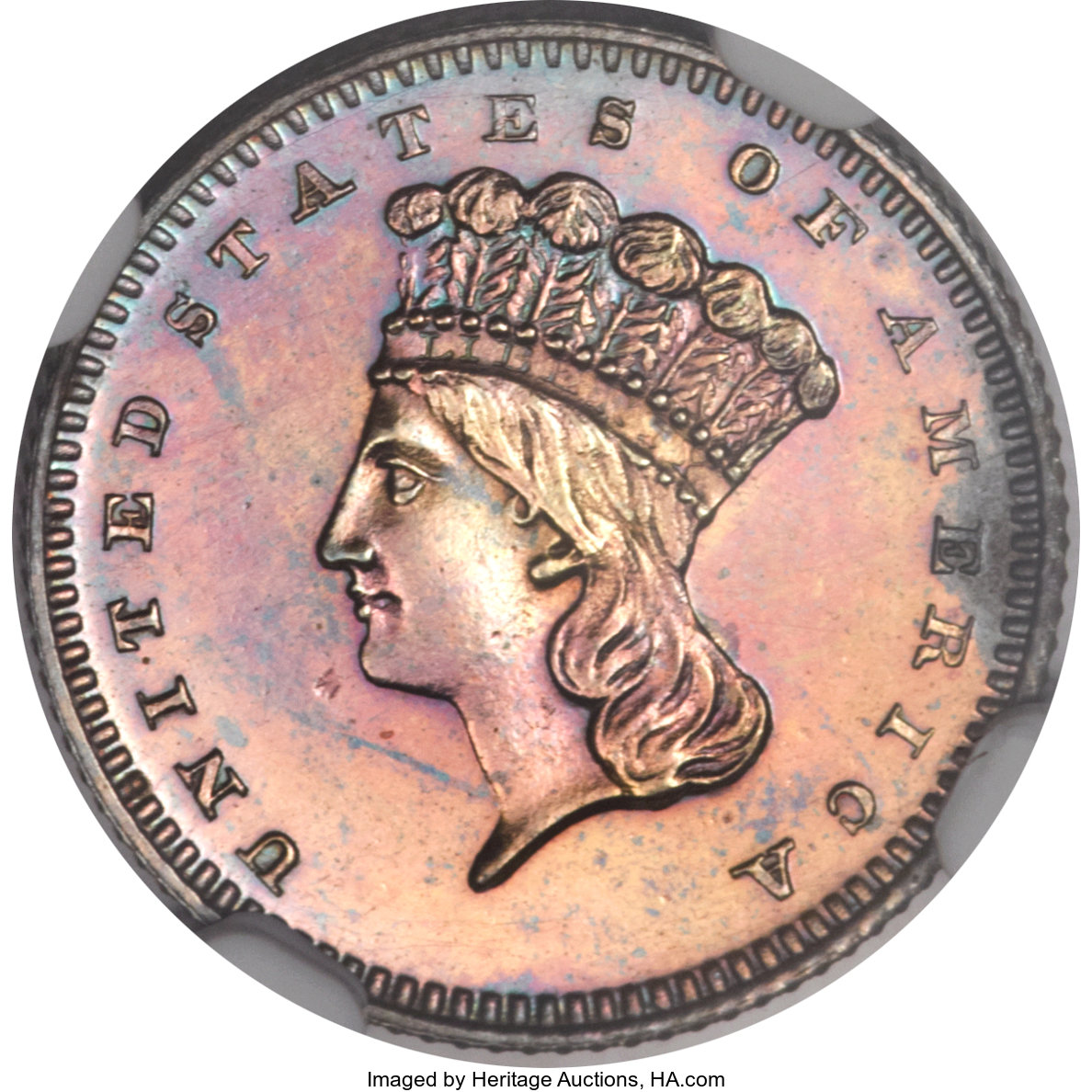 image for: 1871 G$1 Gold Dollar, Judd-1161, Pollock-1303, R.8, PR64 Brown NGC....