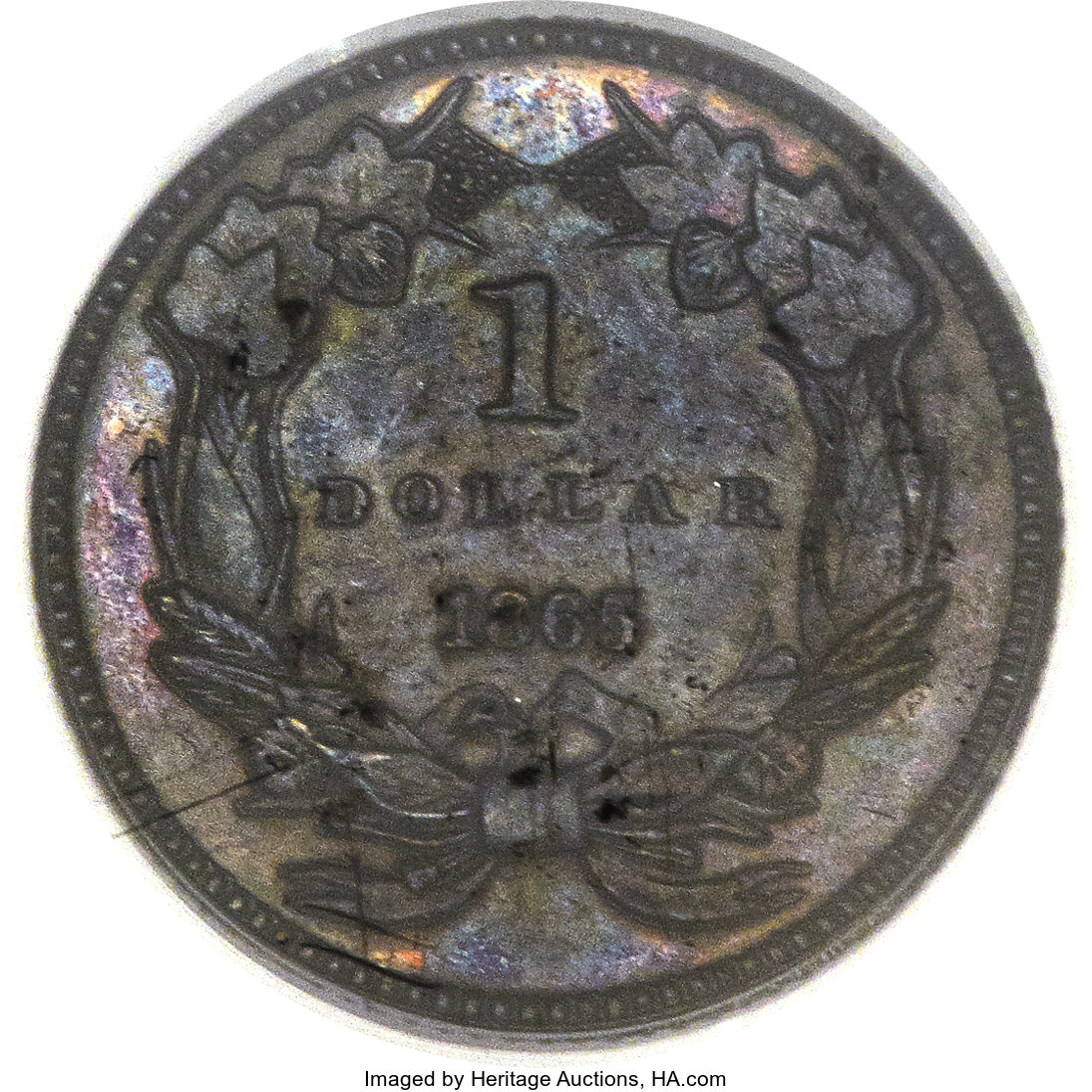 image for: 1865 G$1 Gold Dollar, Judd-438, Pollock-511, Low R.7, PR63 Brown PCGS....