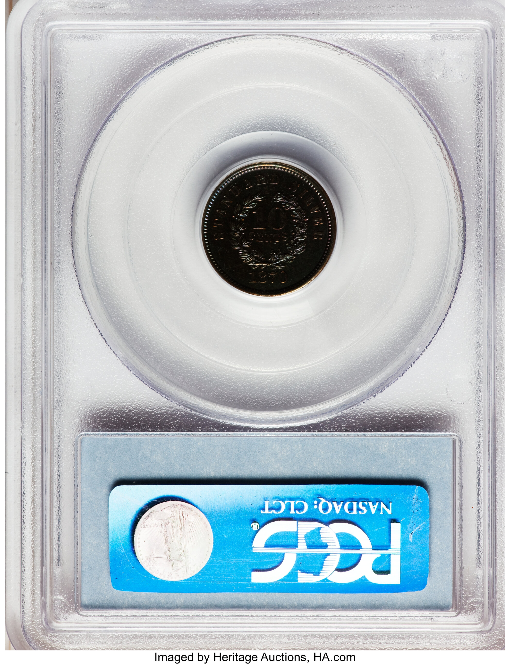 image for: 1870 10C Standard Silver Ten Cents, Judd-870, Pollock-966, High R.7, PR64 Brown PCGS....
