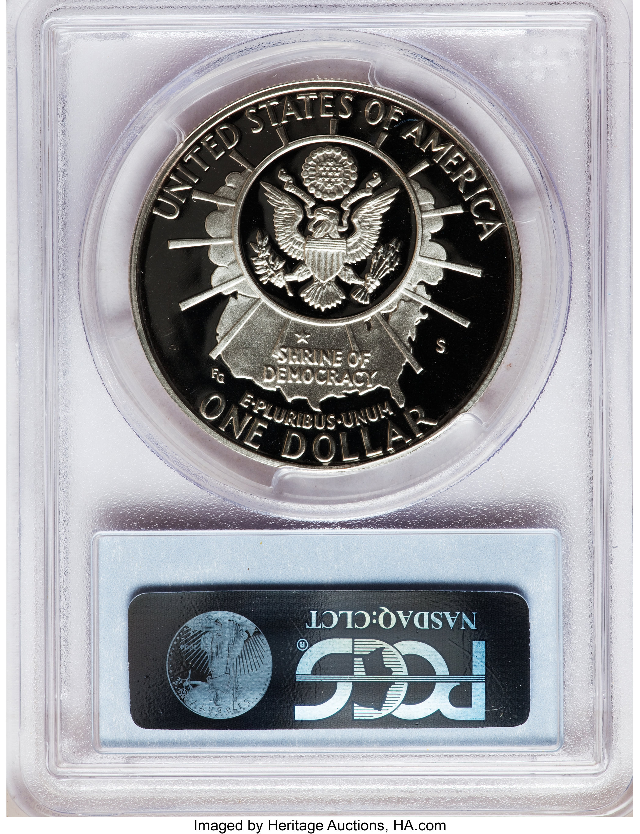 1991-S S$1 Mount Rushmore Golden Anniversary PR DCAM PR66 DCAM CAC thumbnail 6