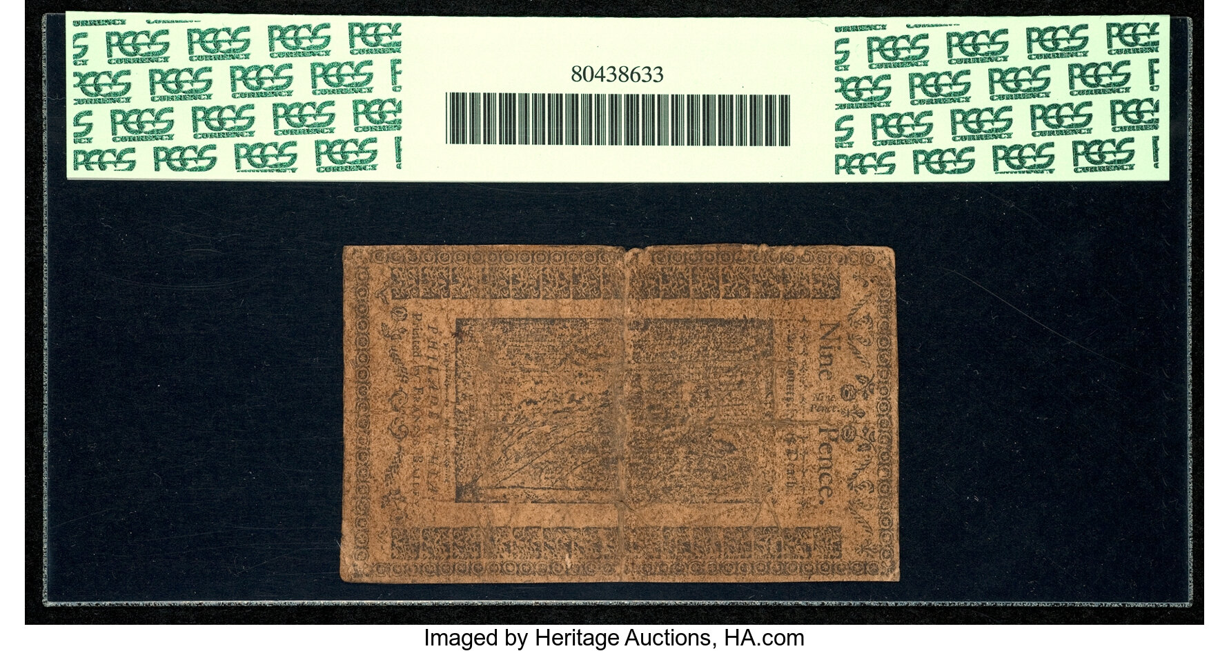 image for: Pennsylvania March 16, 1785 9d PCGS Apparent Very Fine 20....