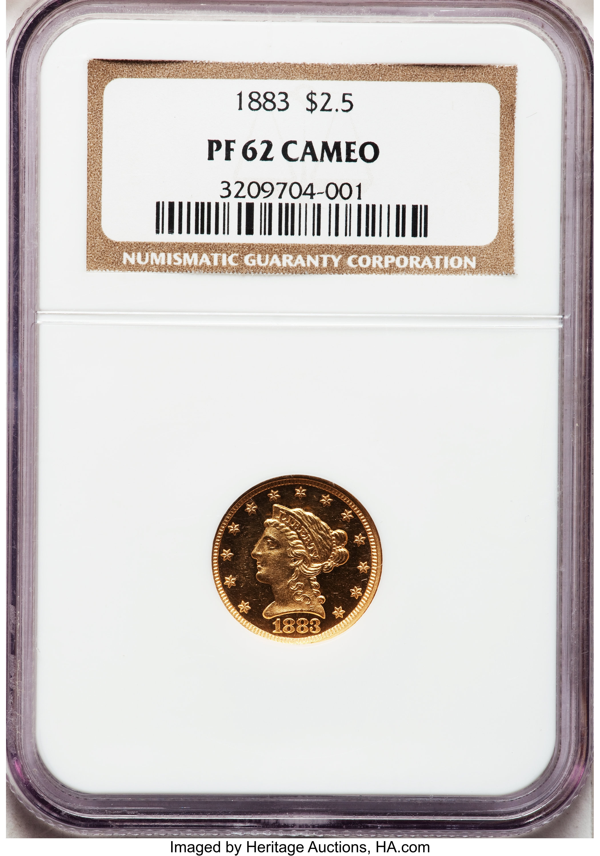 image for: 1883 $2 1/2 PR62 Cameo NGC....