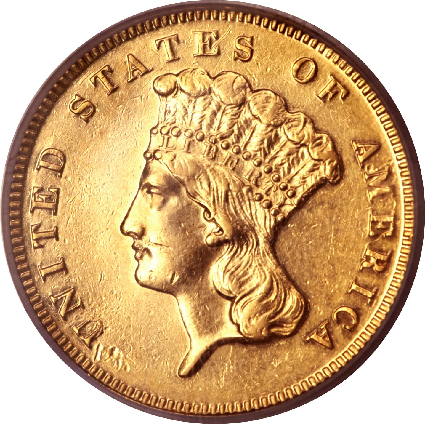 image for: 1867 $3 -- Genuine -- PCGS. Proof....