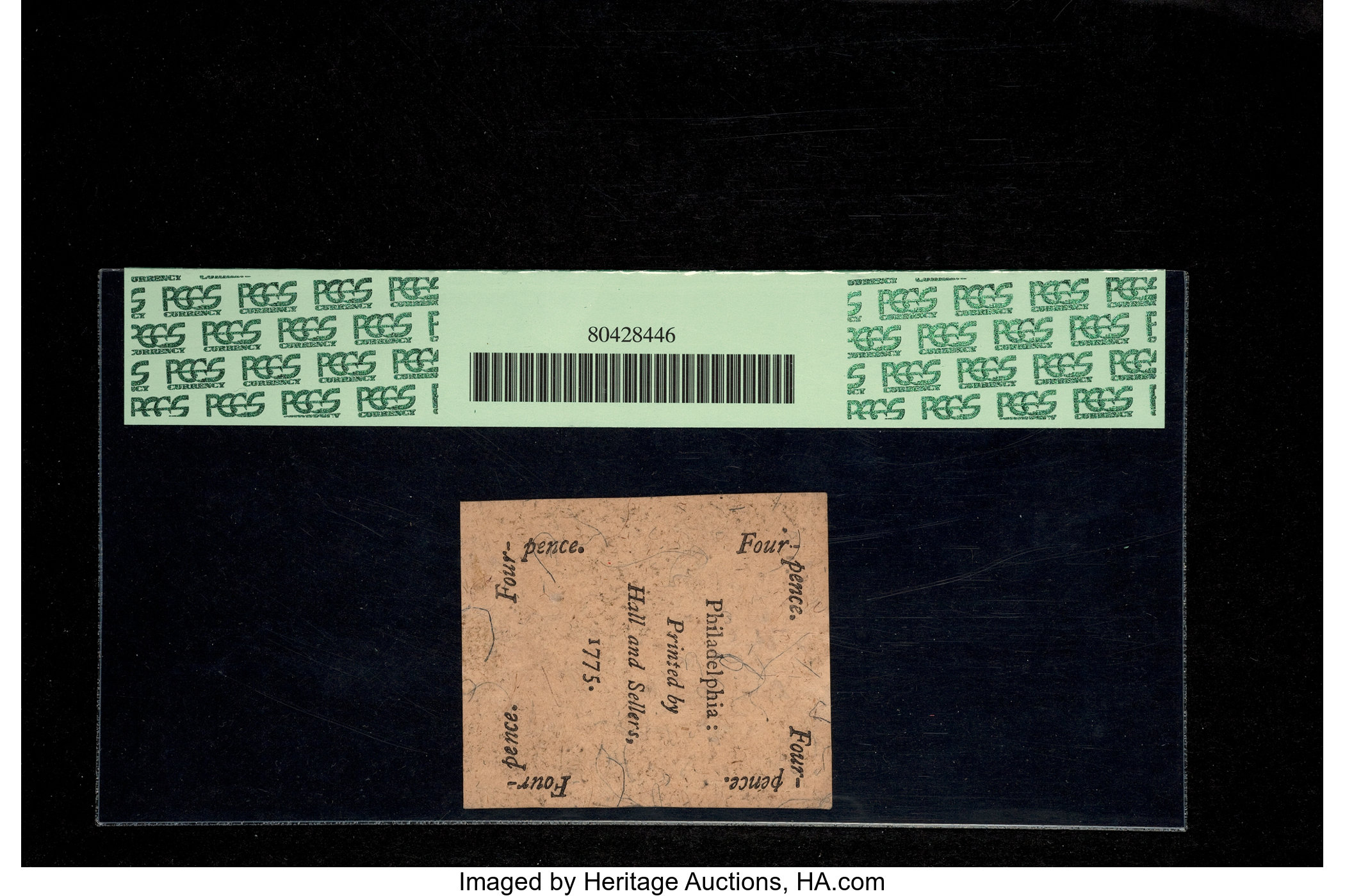 image for: Pennsylvania October 25, 1775 4d PCGS Gem New 66PPQ....