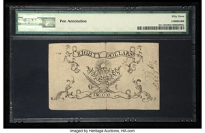 image for: South Carolina February 8, 1779 $80 PMG About Uncirculated 53....