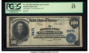 image for: Boise, ID - $100 1902 Date Back Fr. 690 The Boise City NB Ch. # 3471...