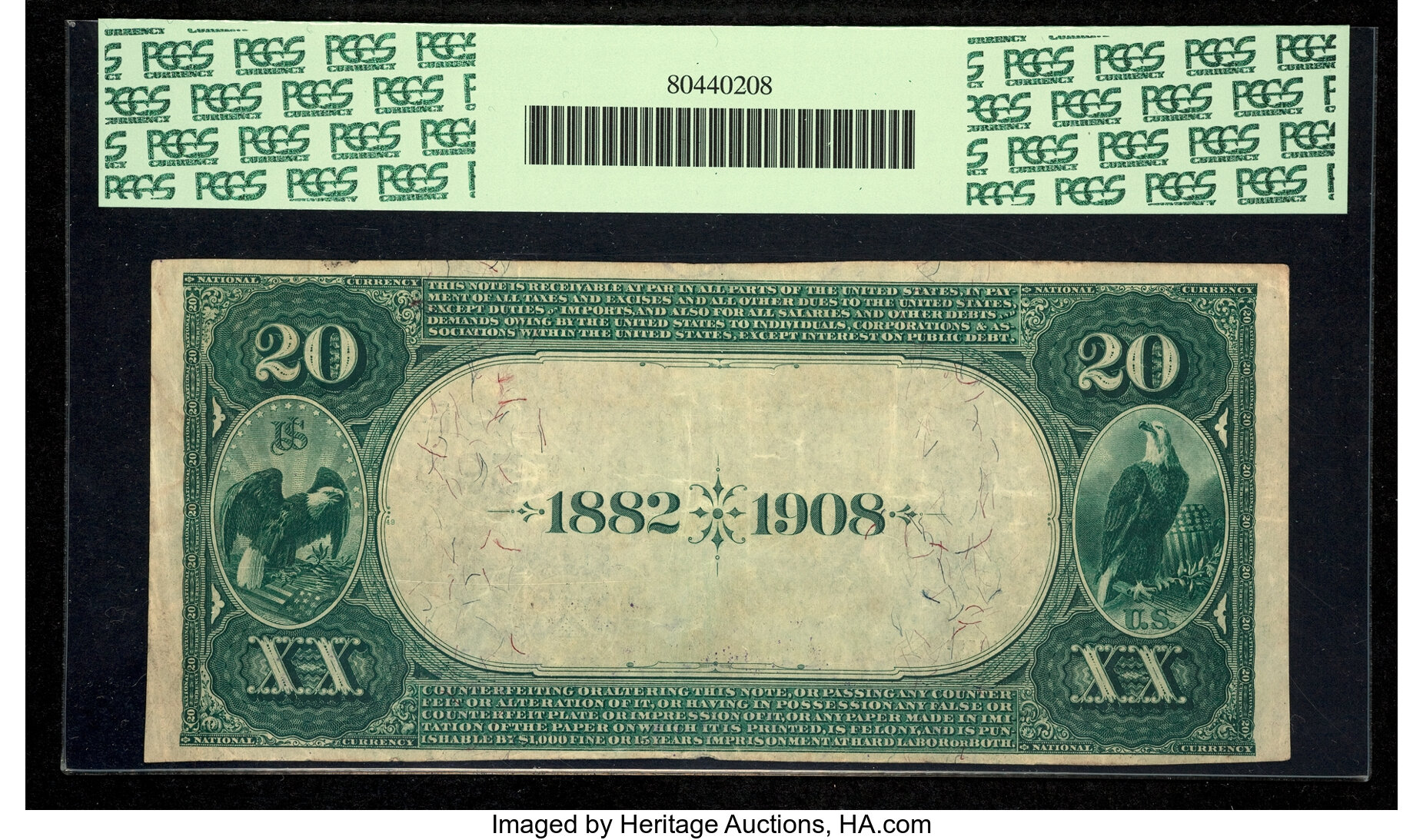 image for: Durant, OK - $20 1882 Date Back Fr. 556 The Durant NB Ch. # (W)5590...