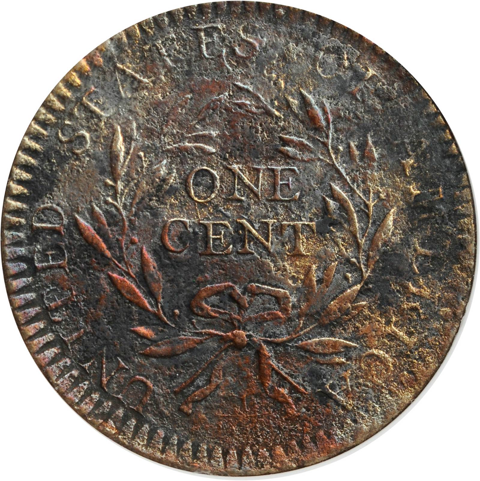 image for: 1794 Liberty Cap Cent. S-19B. Rarity-4+. Head of 1793. Net VG-8 (ANACS). VF Details--Corroded, Tooled. OH.