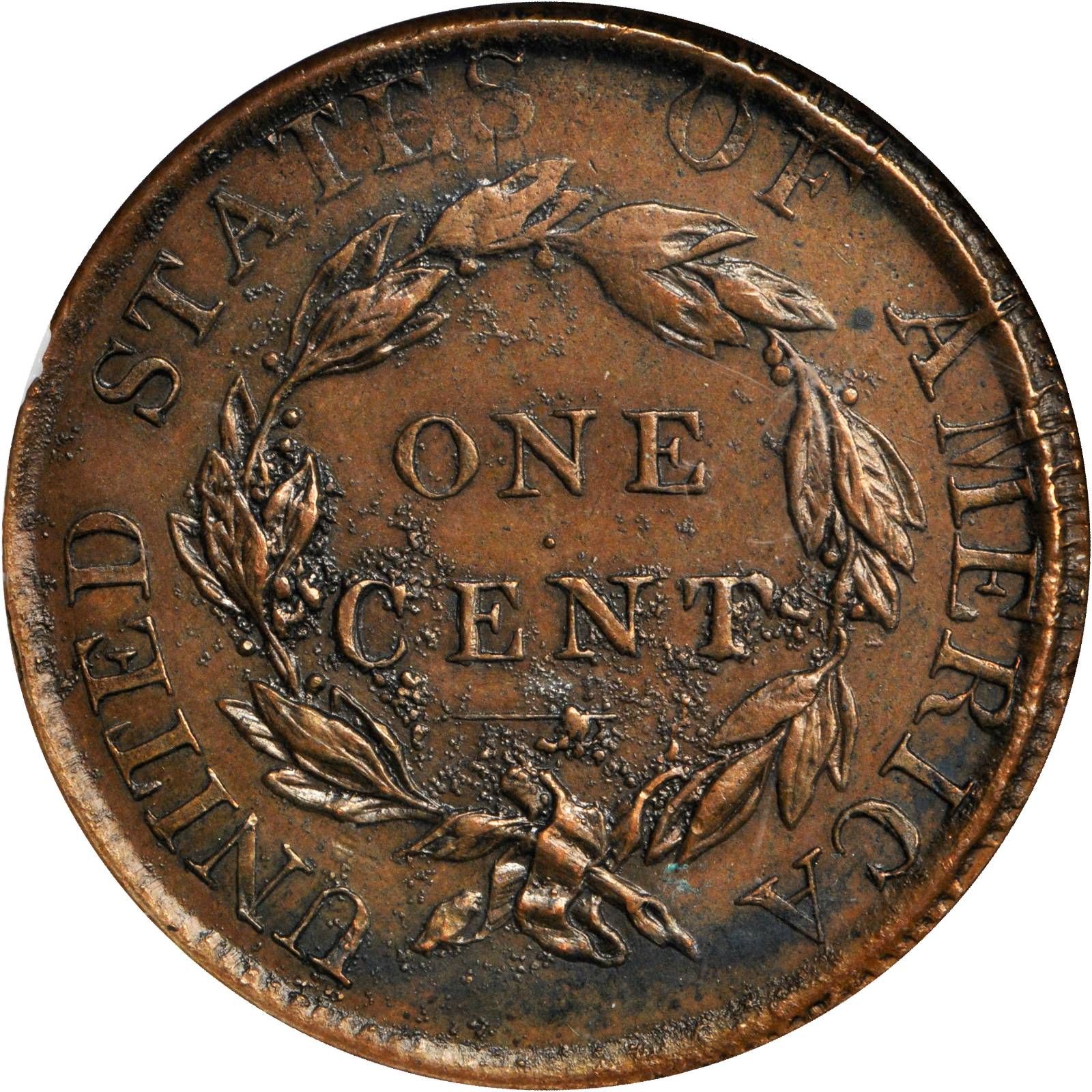 image for: 1823 Matron Head Cent. Unofficial Restrike. N-3. Rarity-2. Noyes Die State A. Copper. AU-58 BN (NGC).