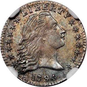 image for: 1794 Flowing Hair Half Dime. LM-4. Rarity-4. MS-66 (NGC).