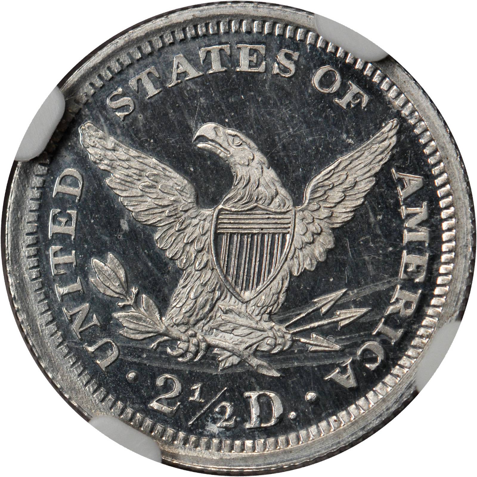 image for: 1868 Pattern Liberty Quarter Eagle. Judd-654, Pollock-727. Rarity-7-. Aluminum. Reeded Edge. Proof-65 Cameo (NGC).
