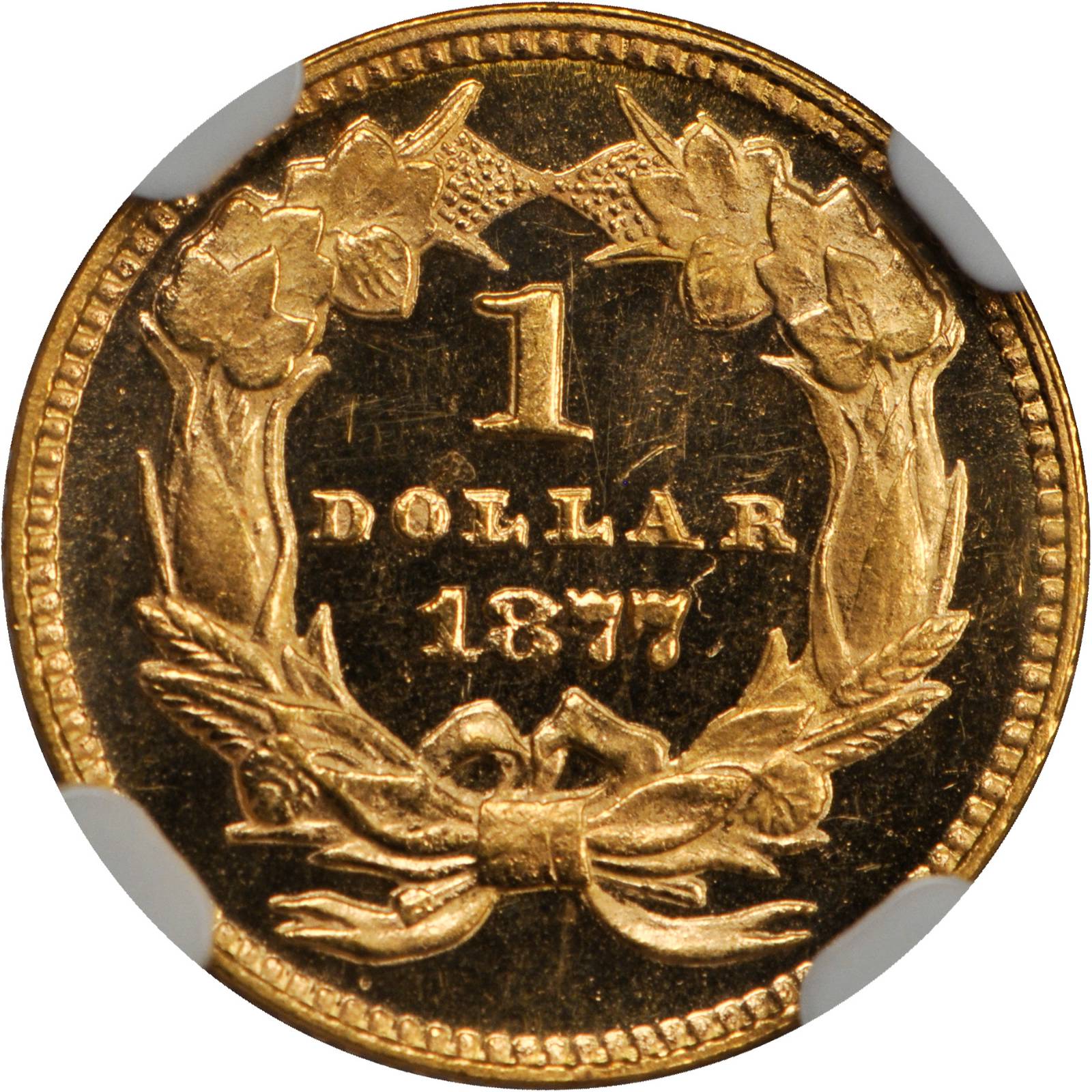 image for: 1877 Gold Dollar. Proof-64 Cameo (NGC).