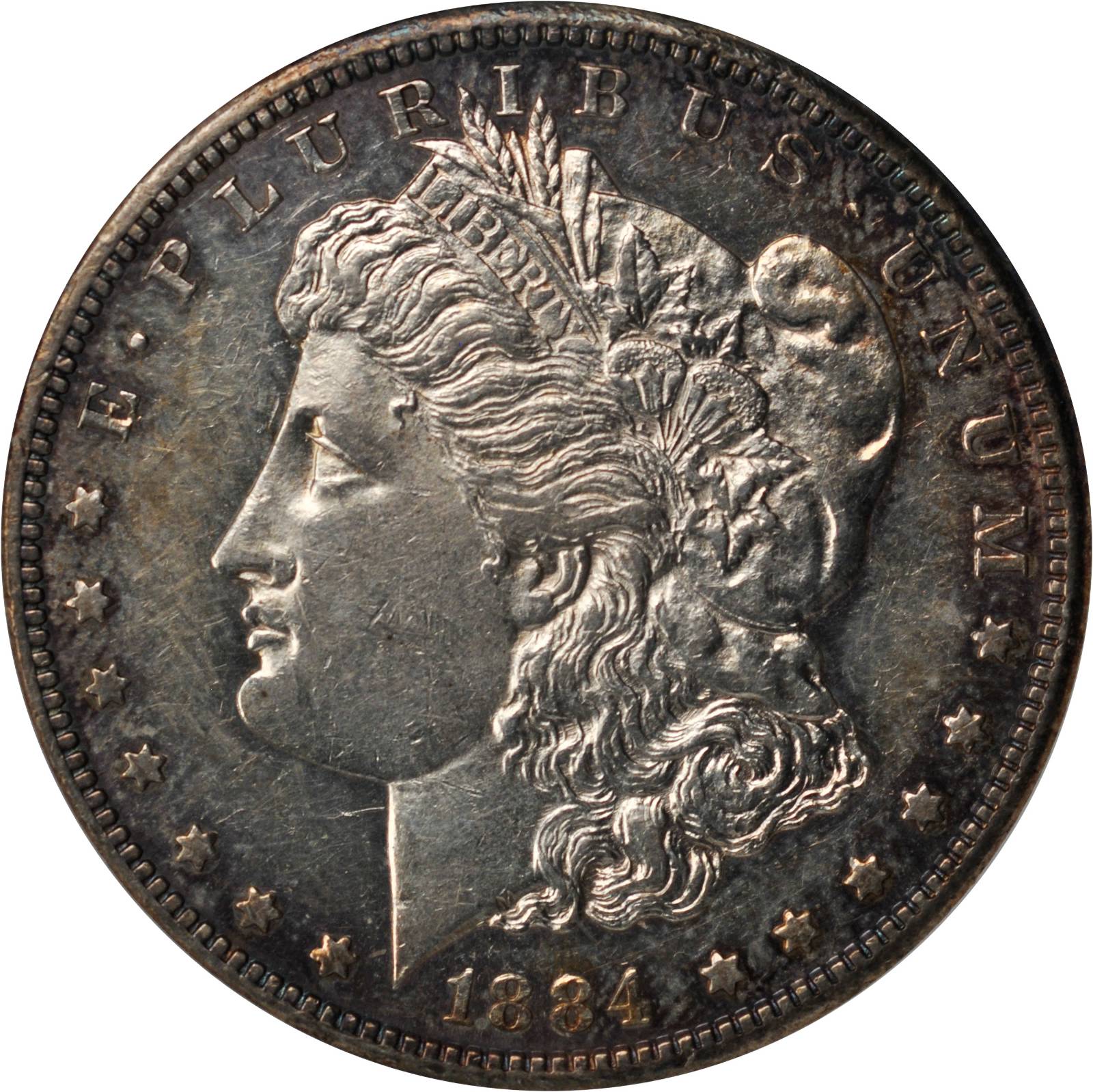 1884-S Morgan Silver Dollar. AU-55 PL (NGC). CAC. OH.