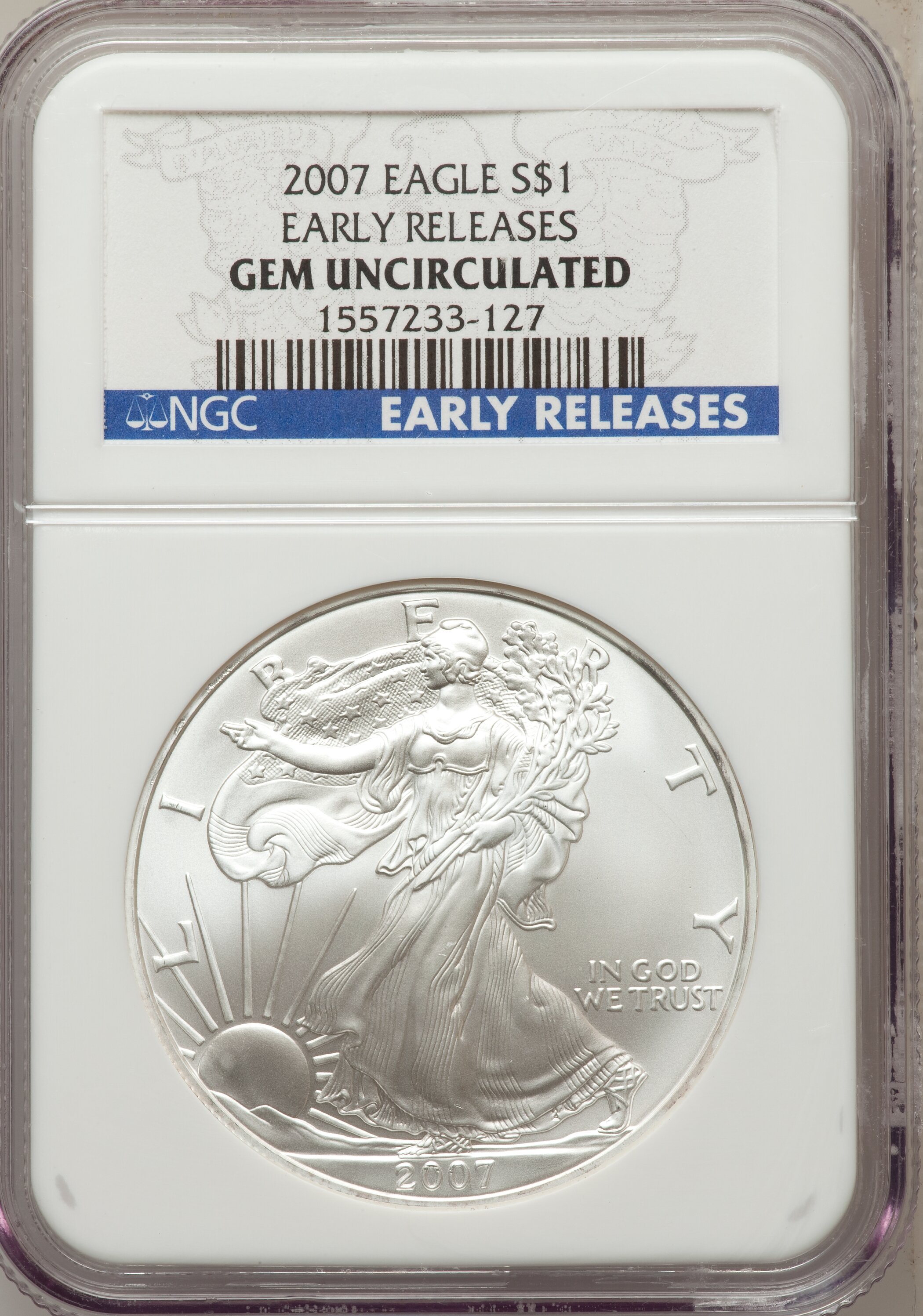 2007 $1  Silver Eagle MS63 thumbnail 13