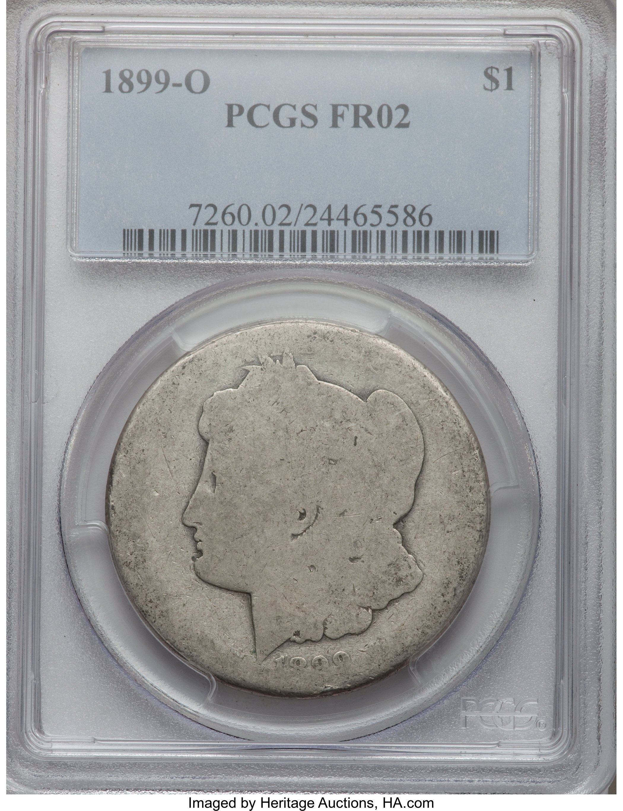 1899-O $1 Fair 2 PCGS. PCGS Population (7/46893). NGC Census: (0/45390). Mintage: 12,290,000. Numismedia Wsl. Price for pro...