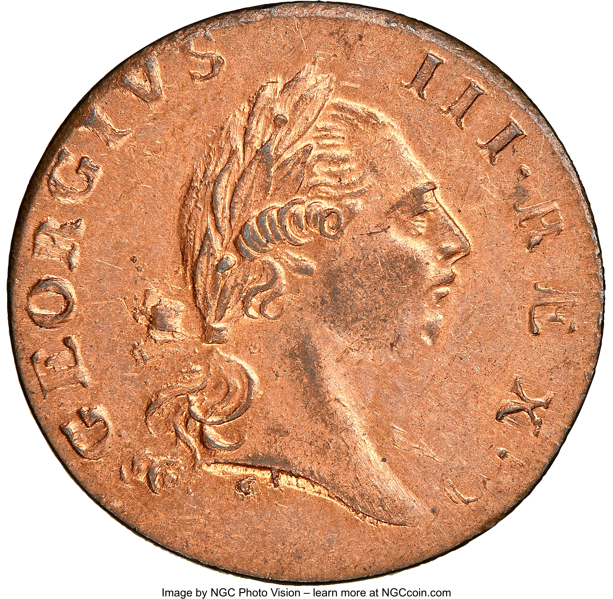 1773 1/2 P Virginia, No Period After GEORGIVS MS RD