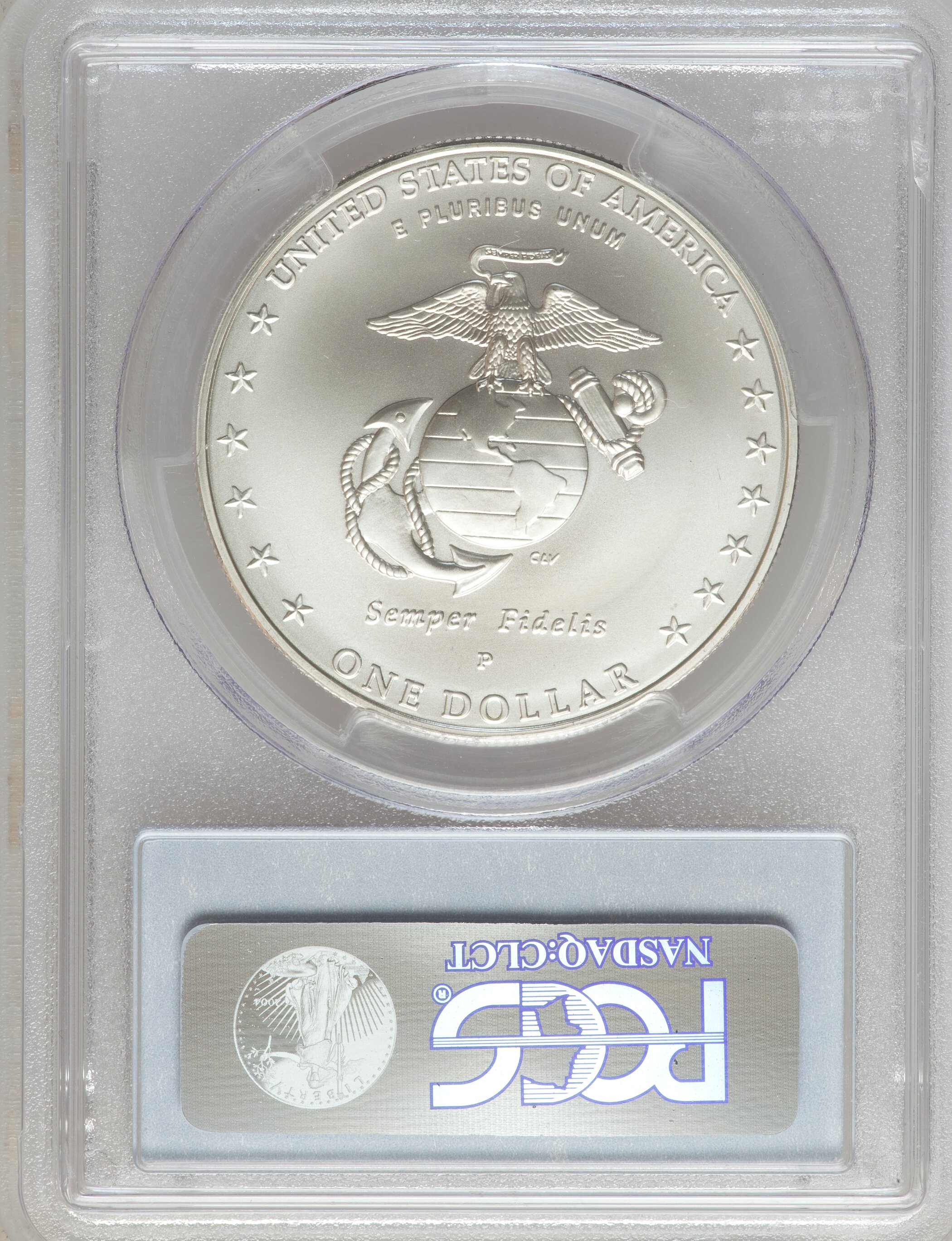 2005-P S$1 Marine Corps 230th Anniversary MS65 thumbnail 2