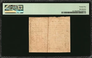 image for: GA-106a. Georgia. June 8, 1777. $4. PMG Very Fine 25.