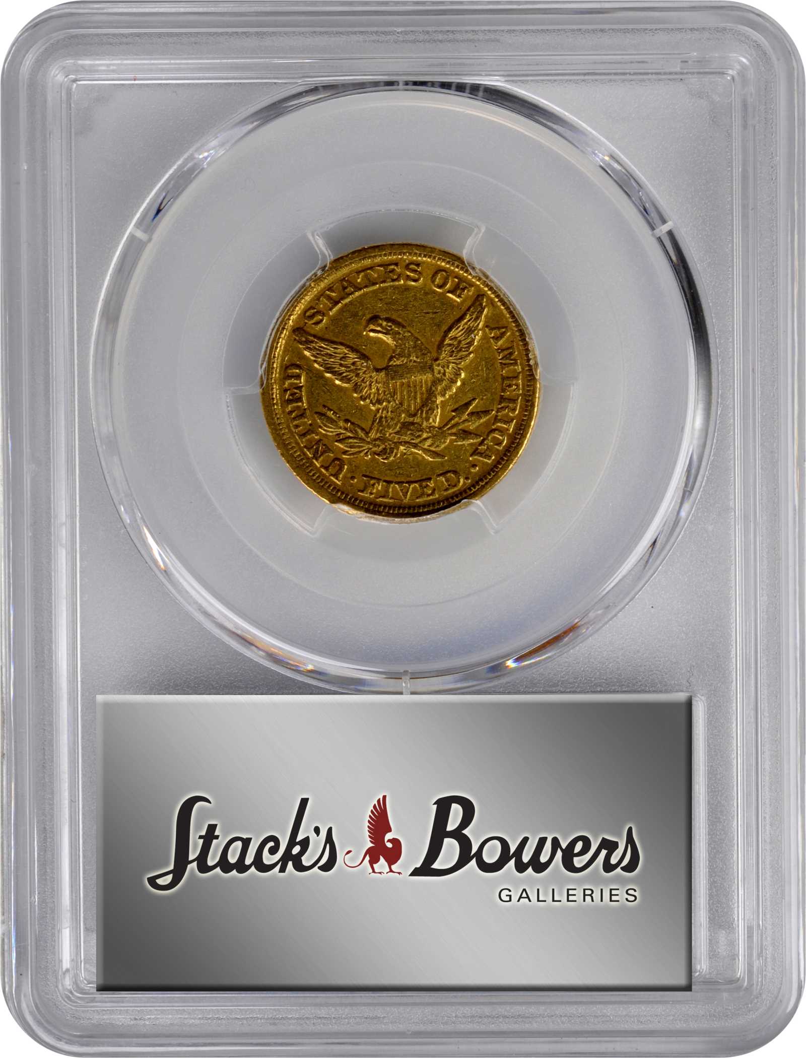 image for: 1850-D Liberty Head Half Eagle. Winter 23-O. Weak D. EF-45 (PCGS).