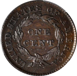image for: 1833 Matron Head Cent. N-6. Rarity-1. EF-45 (PCGS).