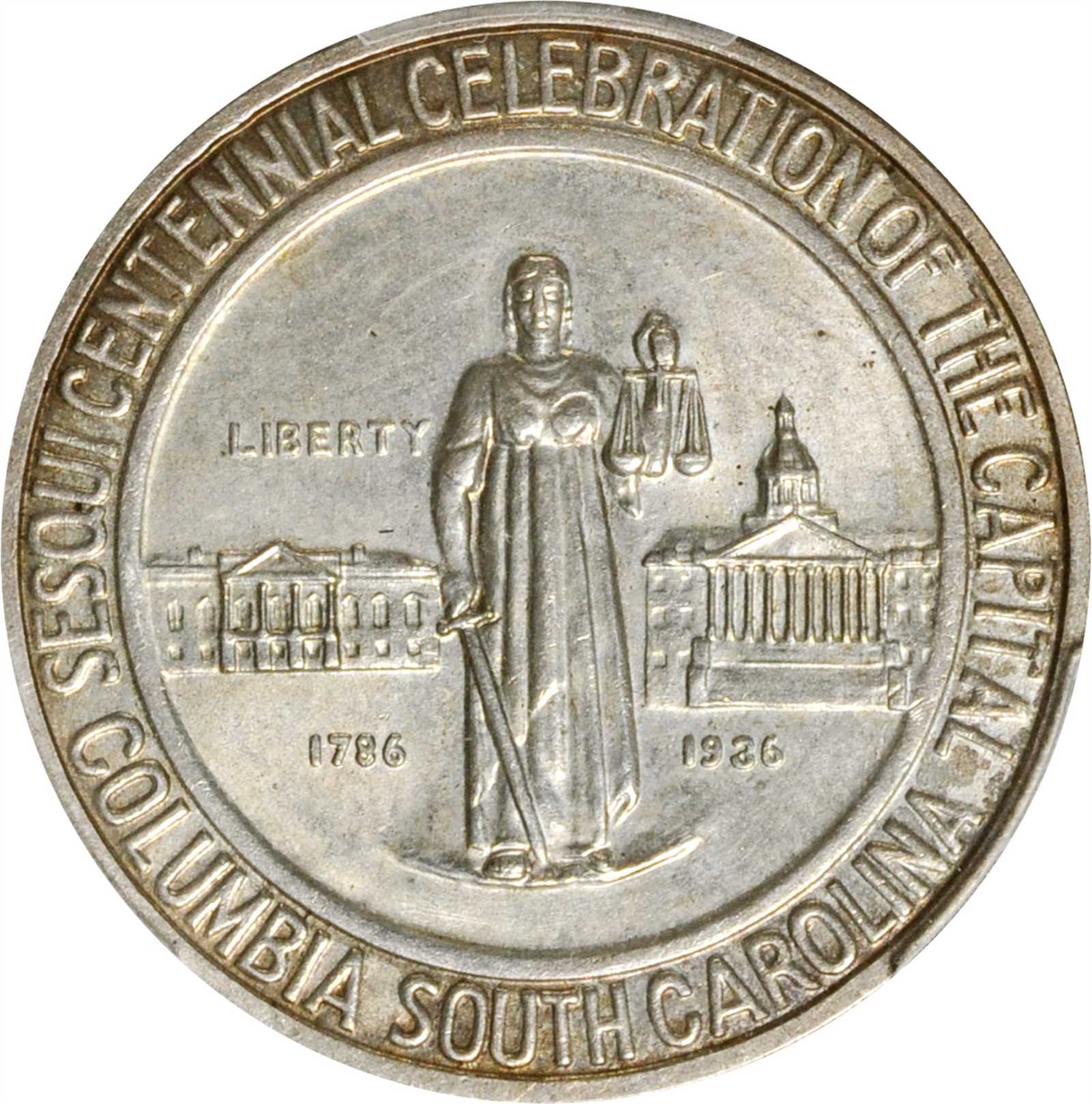 1936 Columbia, South Carolina Sesquicentennial. MS-63 (PCGS).