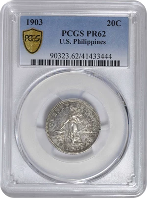 image for: 1903 Twenty Centavos. Proof-62 (PCGS).