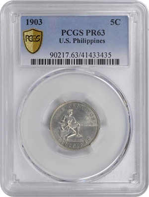 image for: 1903 Five Centavos. Proof-63 (PCGS).