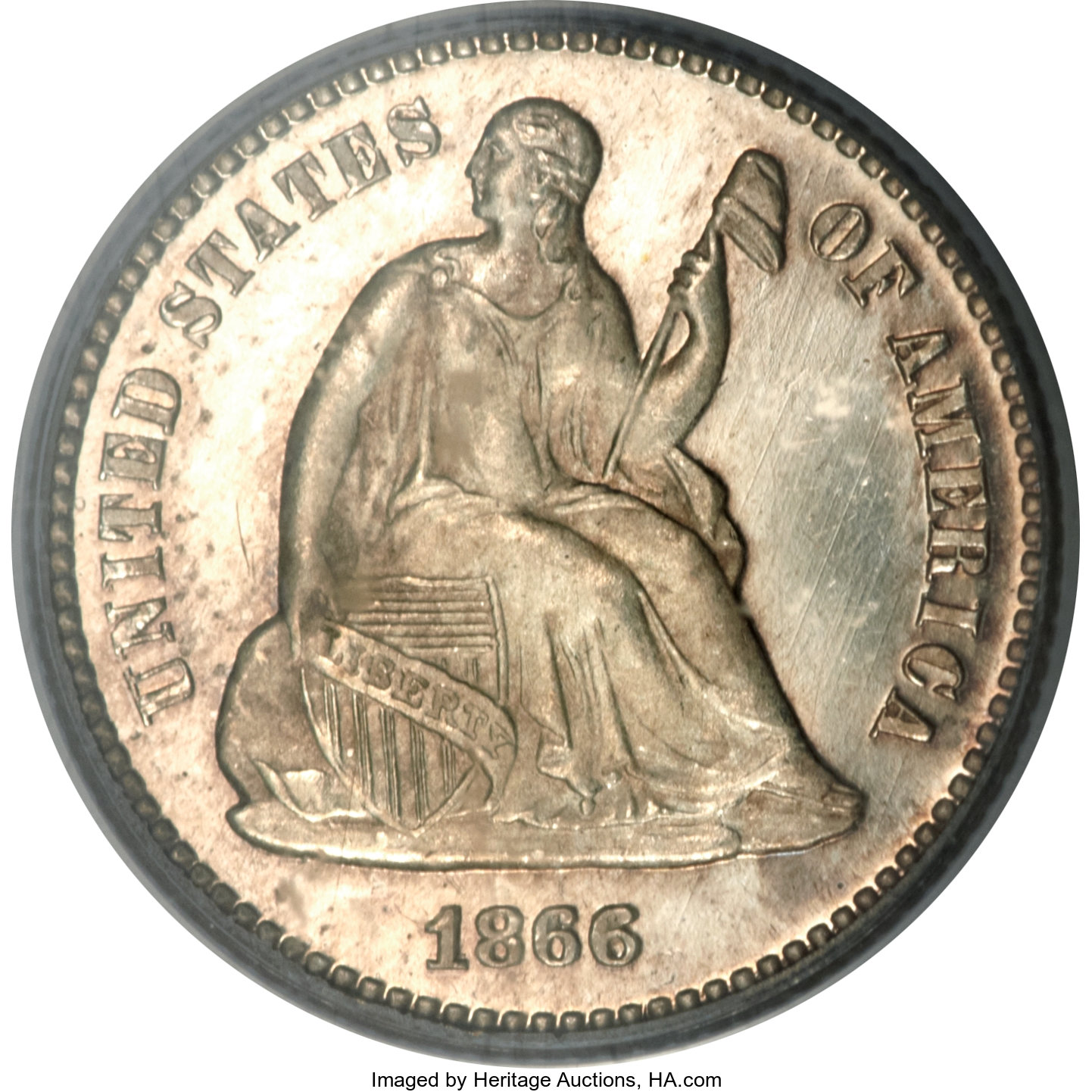 image for: 1866 H10C PR65 Deep Cameo PCGS....