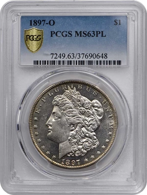 image for: 1897-O Morgan Silver Dollar. MS-63 PL (PCGS).