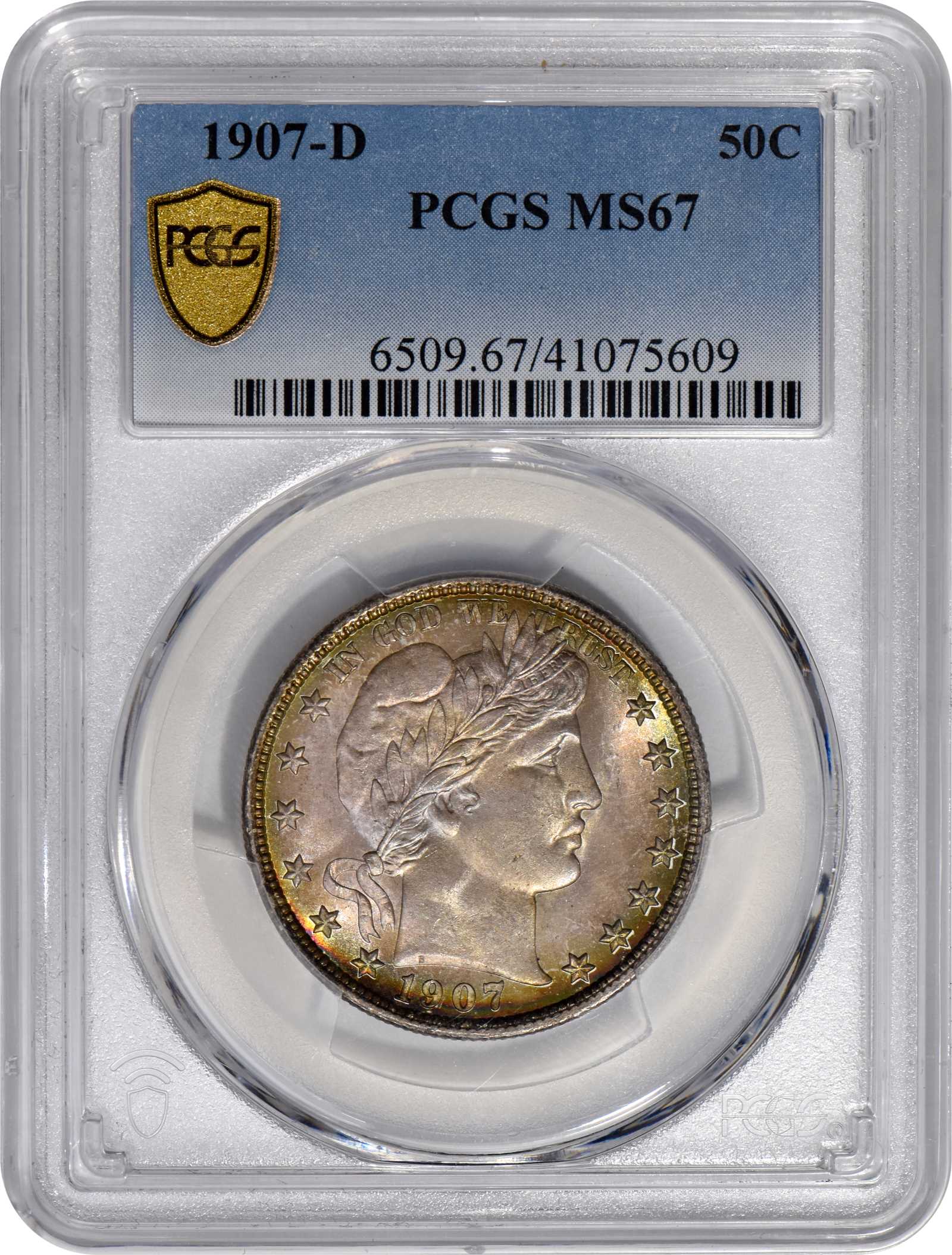 1907-D 50c MS67 thumbnail 3