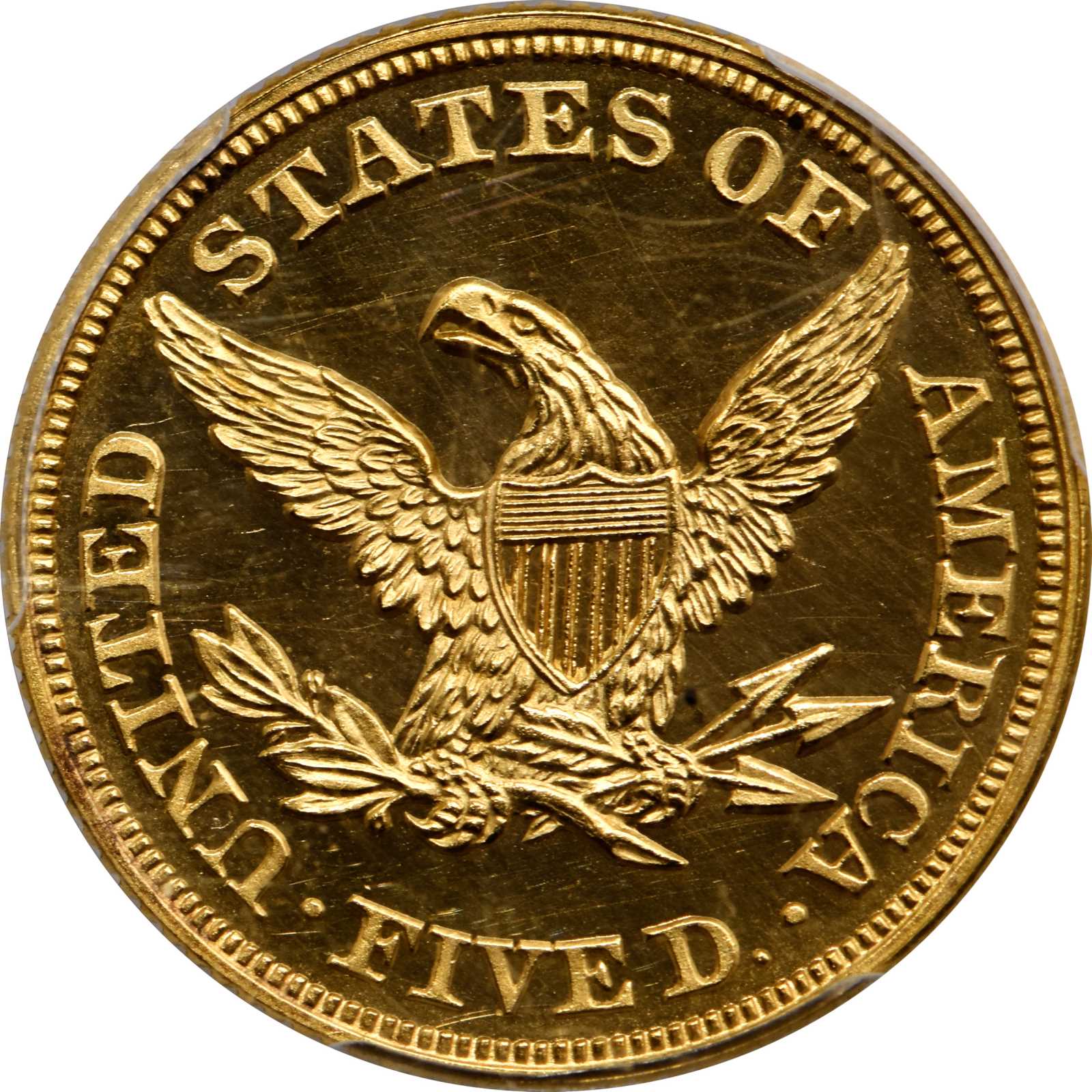 image for: 1863 Liberty Head Half Eagle. JD-1, the only known dies. Rarity-6+. Proof-64 Deep Cameo (PCGS).