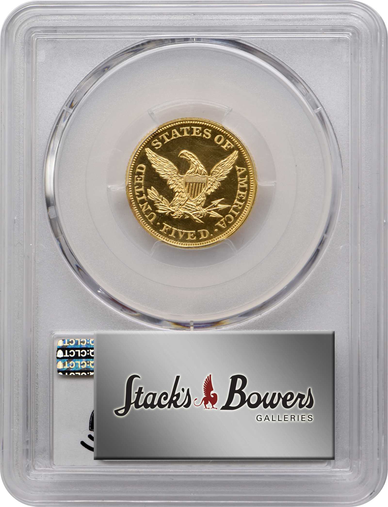 image for: 1863 Liberty Head Half Eagle. JD-1, the only known dies. Rarity-6+. Proof-64 Deep Cameo (PCGS).