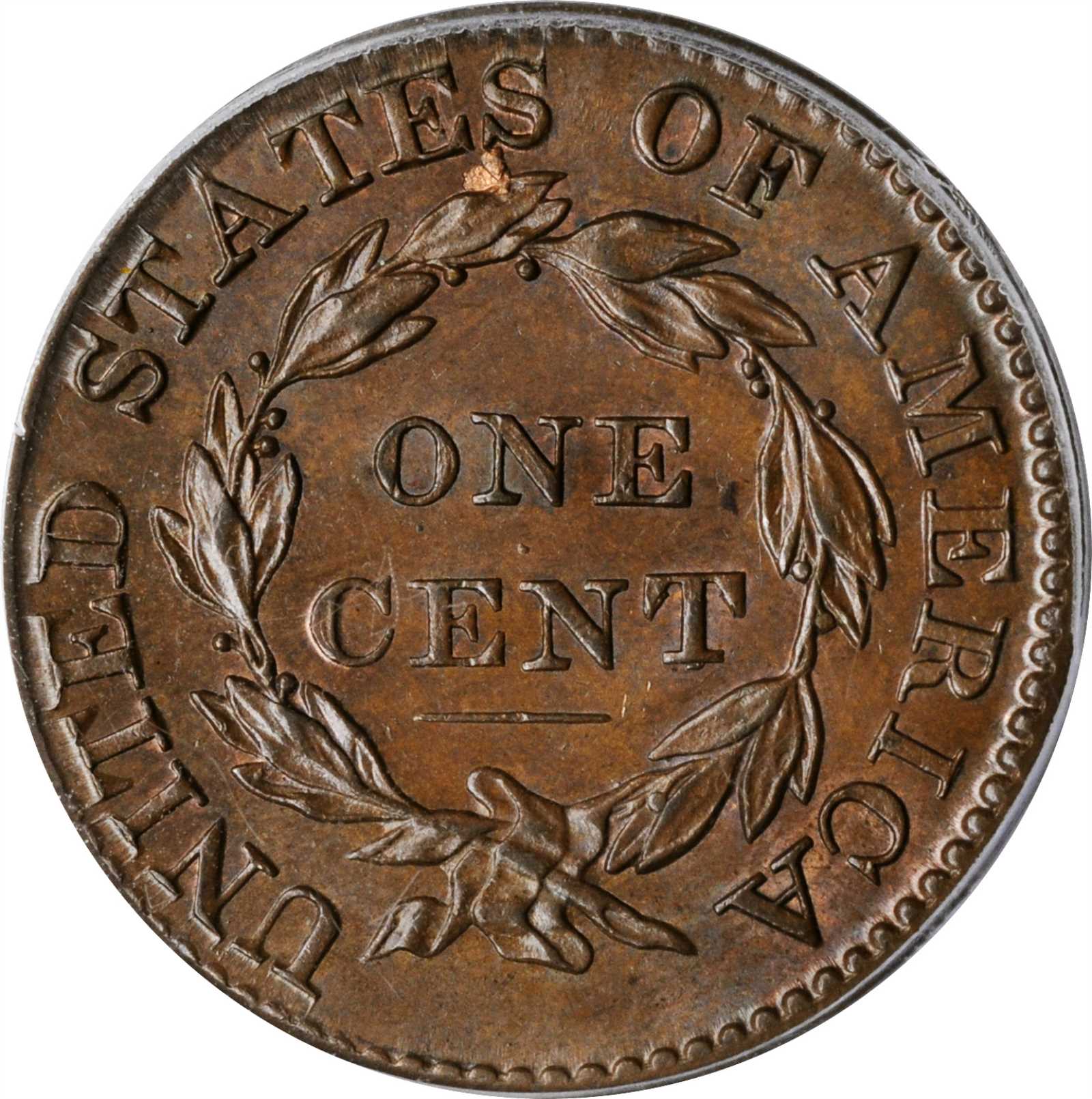 image for: 1825 Matron Head Cent. N-9. Rarity-2. MS-64 BN (PCGS).