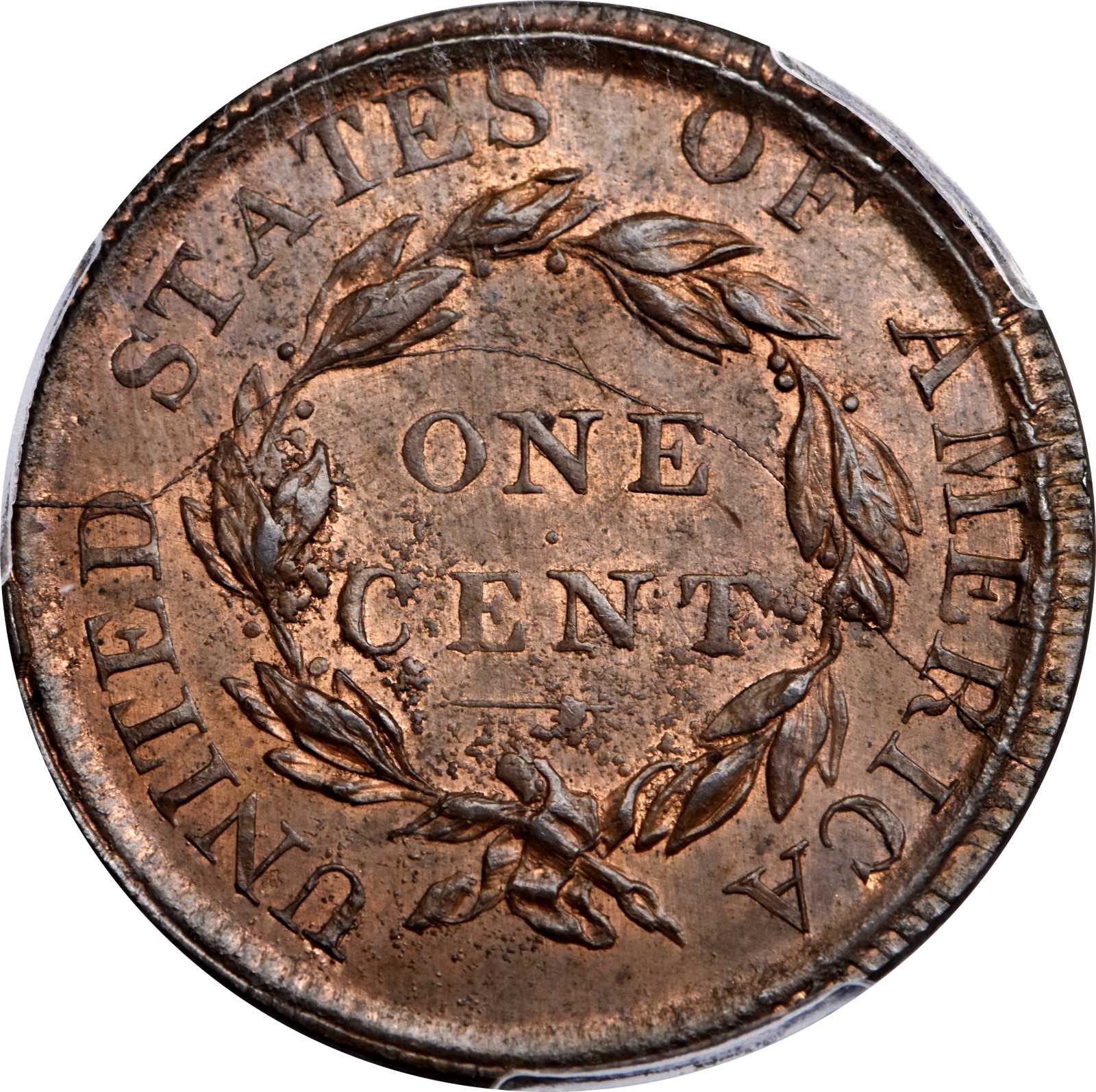image for: 1823 Matron Head Cent. Private Restrike. Copper. MS-64 BN (PCGS).