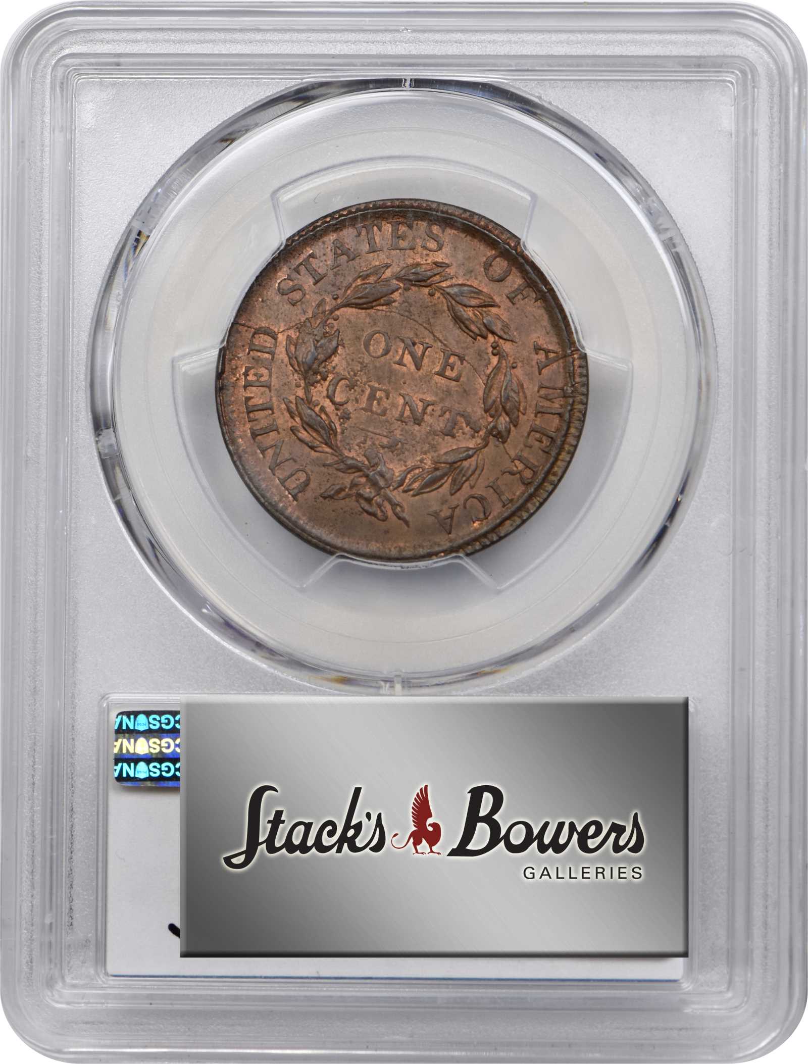 image for: 1823 Matron Head Cent. Private Restrike. Copper. MS-64 BN (PCGS).