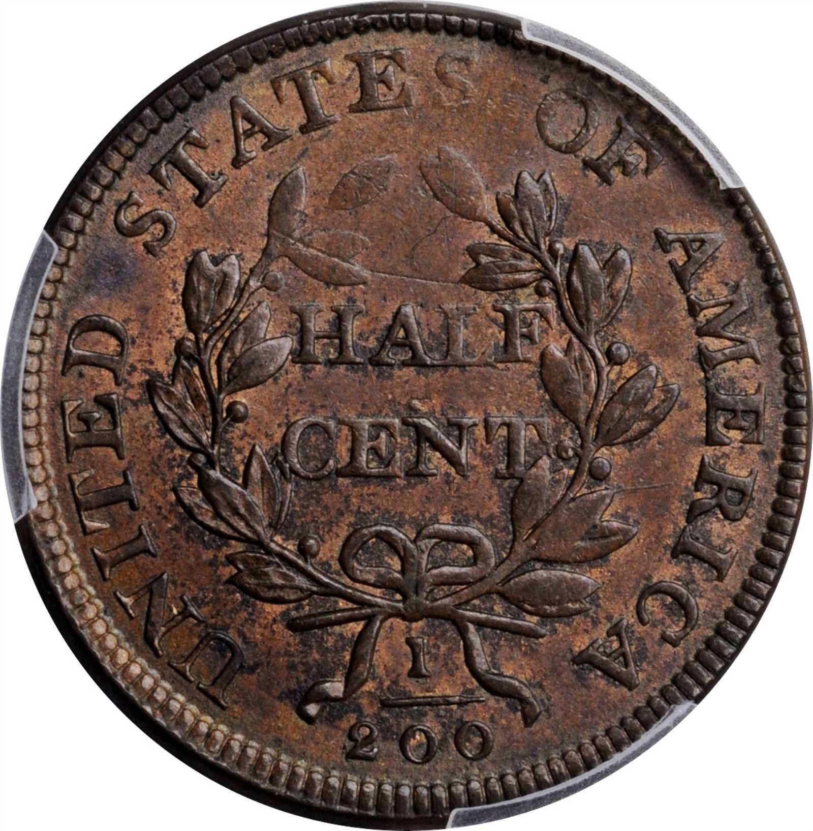 1806 1/2c Large 6, Stems, C-4 MS BN MS60 BN thumbnail 2