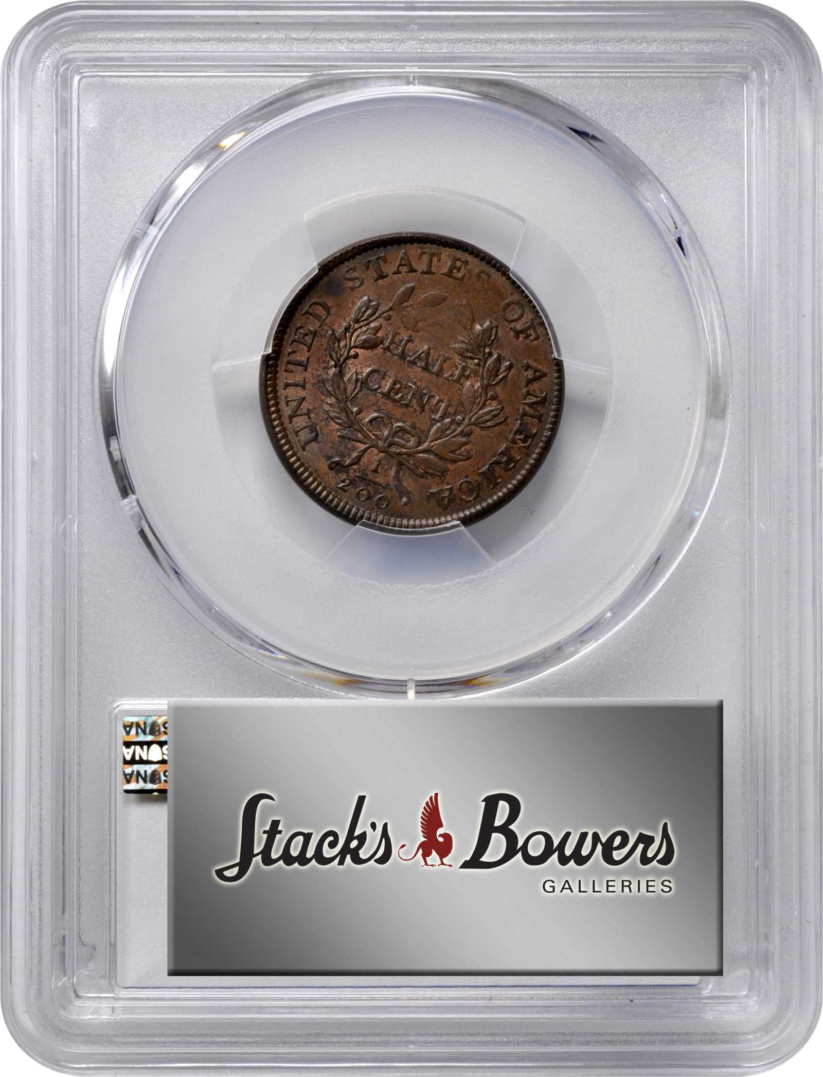 1806 1/2c Large 6, Stems, C-4 MS BN MS60 BN thumbnail 4