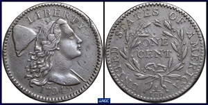 image for: 1794 Liberty Cap Cent. S-60. Rarity-3+. Head of 1794. EF-45 BN (NGC).