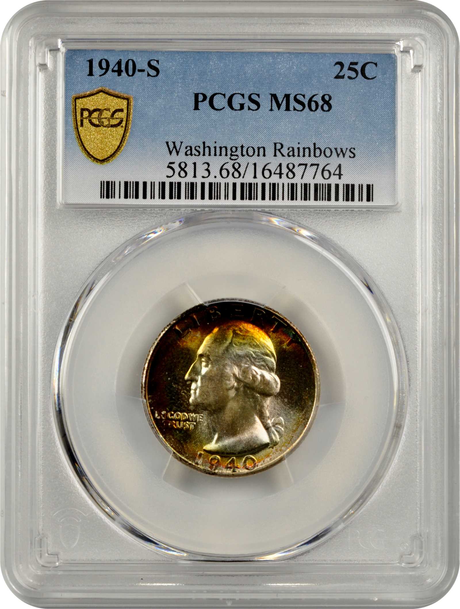1940-S 25c MS68 thumbnail 3