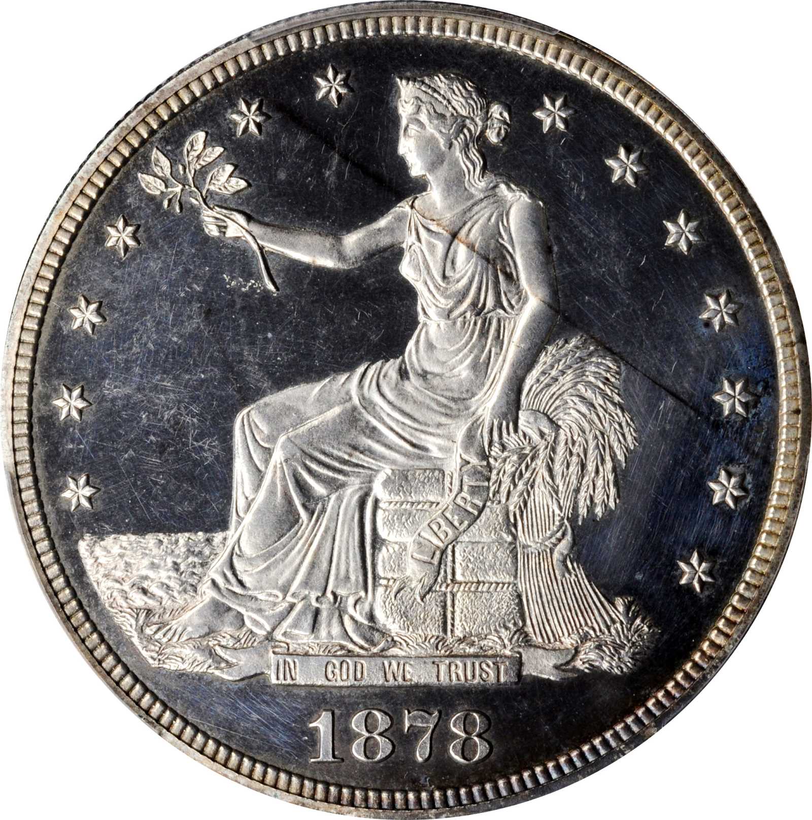 image for: 1878 Trade Dollar. Proof-62 Deep Cameo (PCGS).