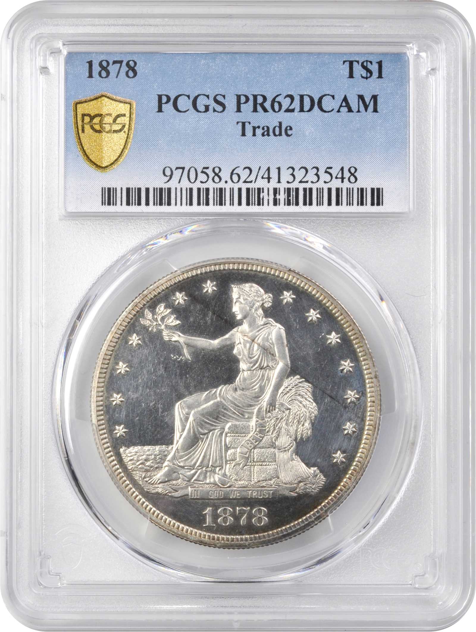 image for: 1878 Trade Dollar. Proof-62 Deep Cameo (PCGS).