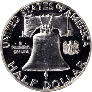 image for: 1958 Franklin Half Dollar. Proof-69 Cameo (NGC).