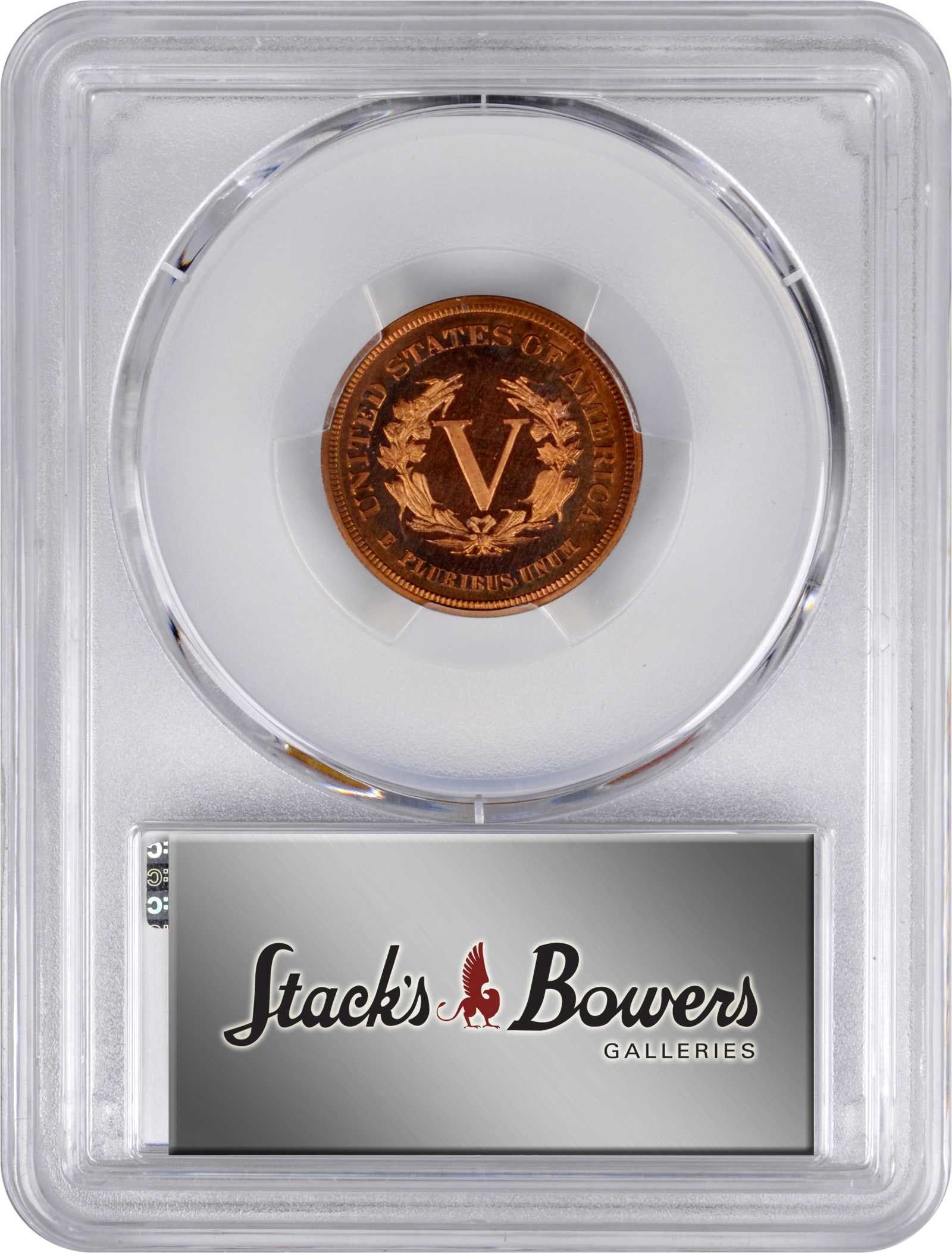 image for: 1882 Pattern Liberty Head Nickel. Judd-1691, Pollock-1893. Rarity-6+. Copper. Plain Edge. Proof-65 RB (PCGS).