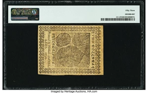 image for: Continental Currency November 2, 1776 $2 PMG About Uncirculated 53....