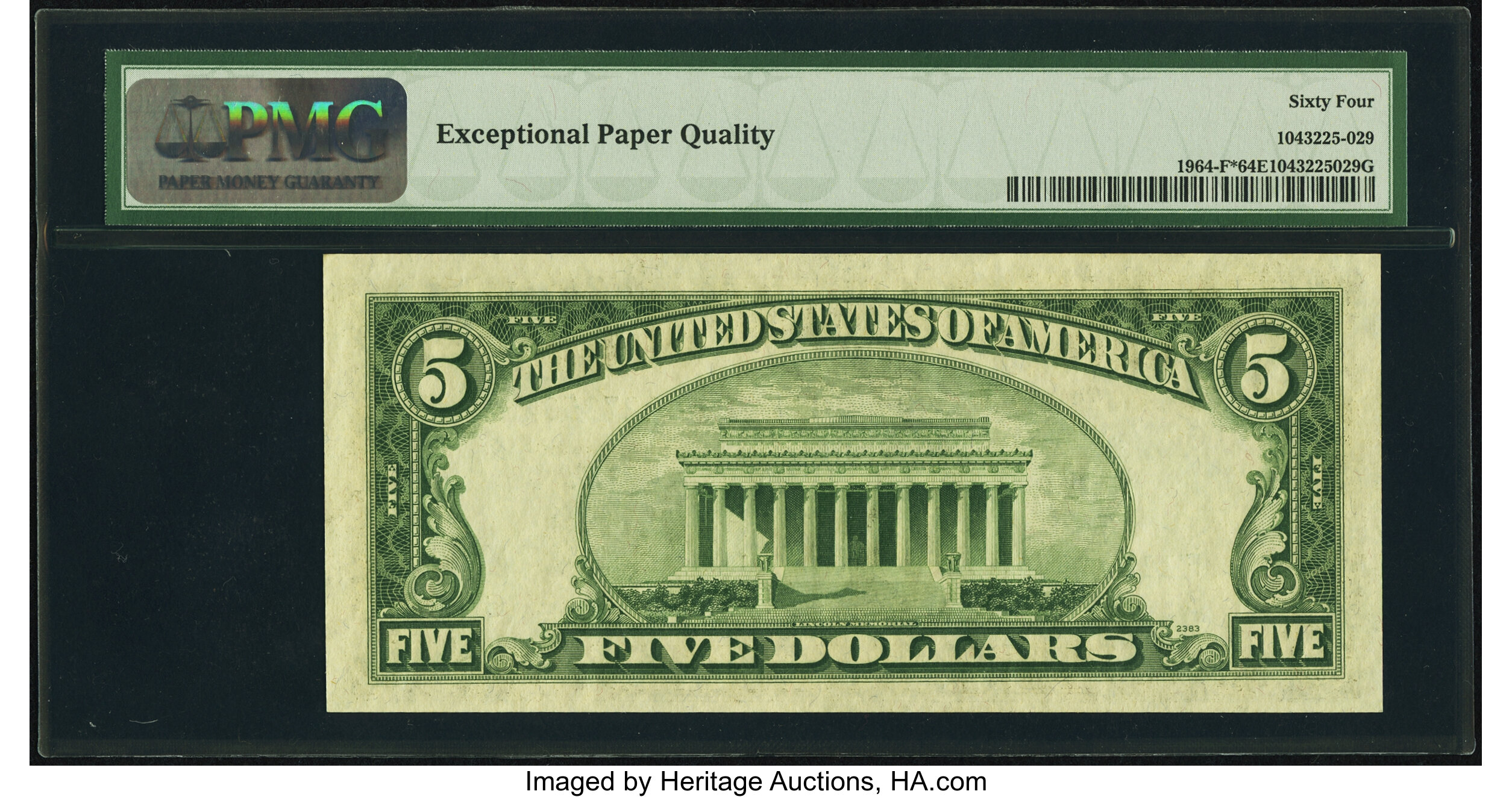 image for: Fr. 1964-F* $5 1950C Federal Reserve Note. PMG Choice Uncirculated 64 EPQ....