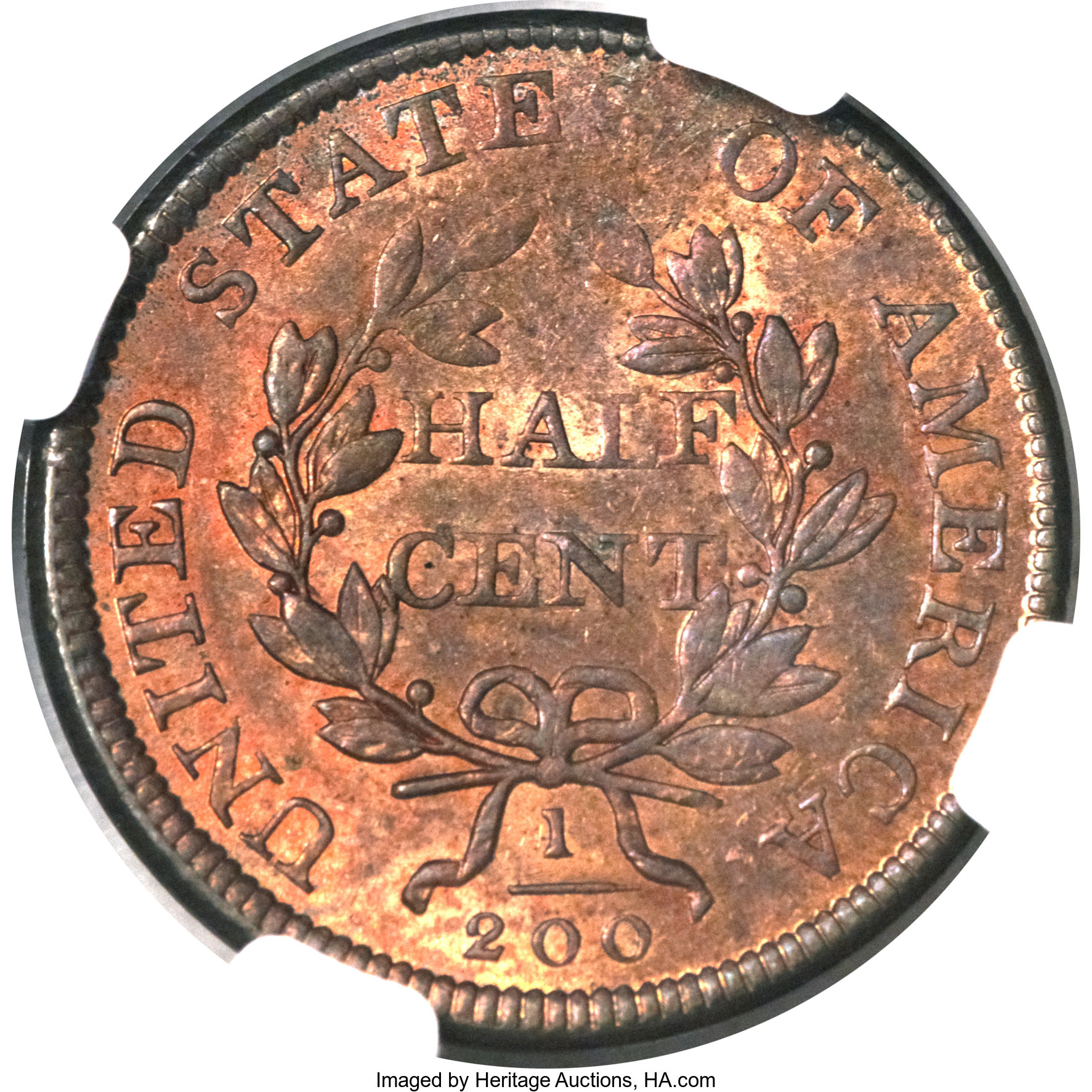 1806 1/2c Large 6, Stems MS RB MS61 RB thumbnail 17