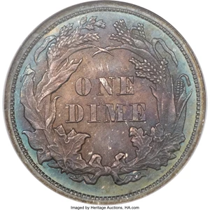 image for: 1861 10C PR66 NGC....