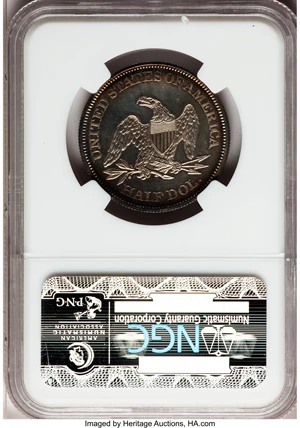 image for: 1865 50C PR67 Cameo NGC....