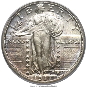 image for: 1917-S 25C Type Two MS67 Full Head PCGS Secure....